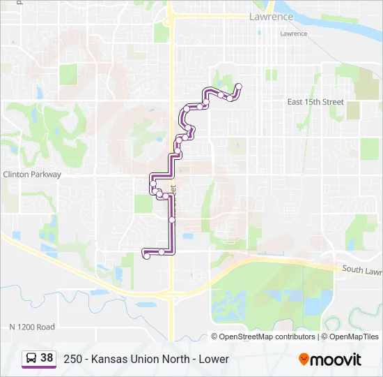 38 Bus Line Map