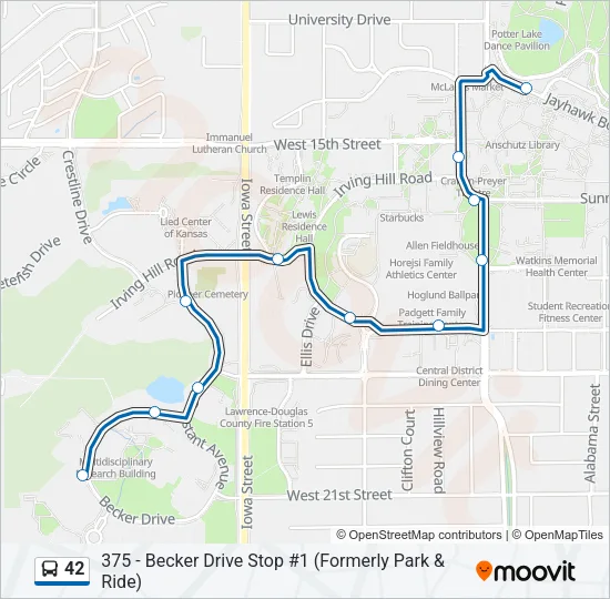 42 Bus Line Map