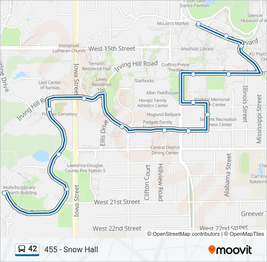 42 Bus Line Map
