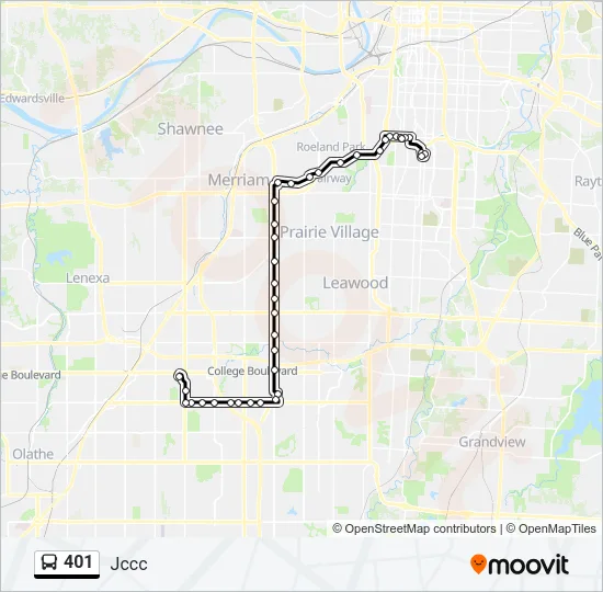 401 Bus Line Map