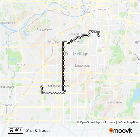 401 Bus Line Map