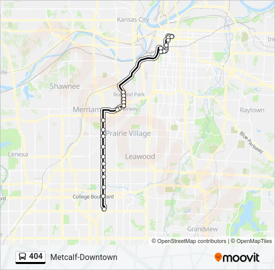 404 Bus Line Map