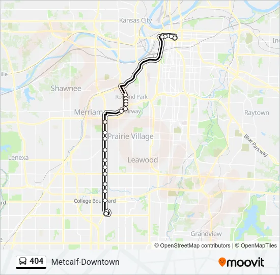 404 Bus Line Map