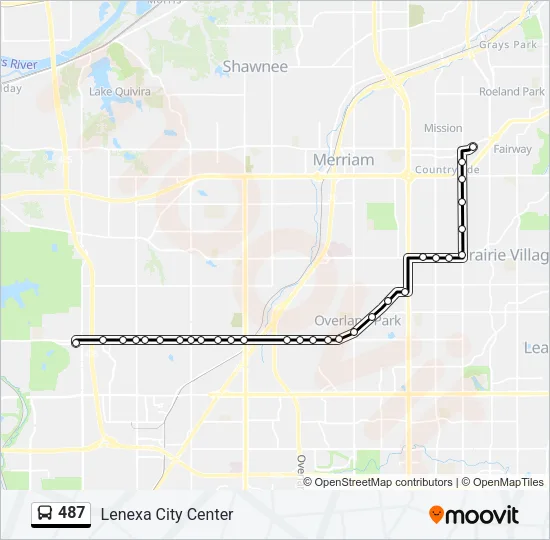487 Bus Line Map