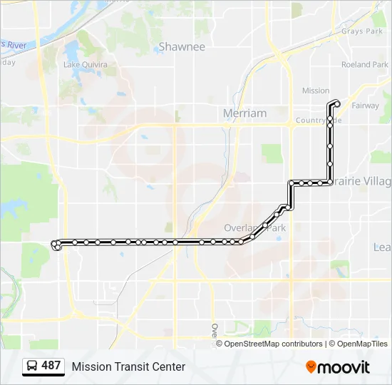 487 Bus Line Map