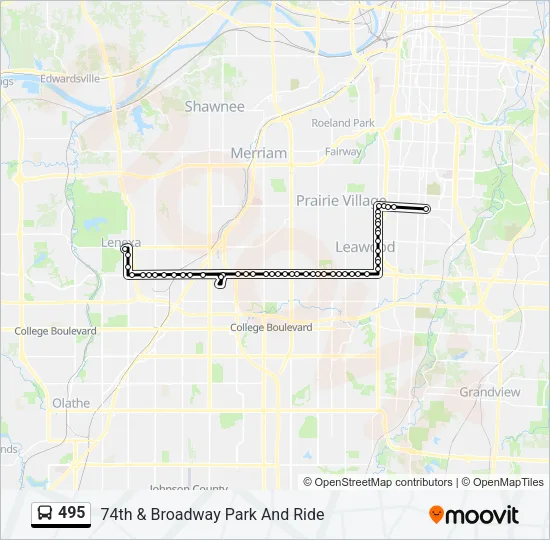 495 Bus Line Map