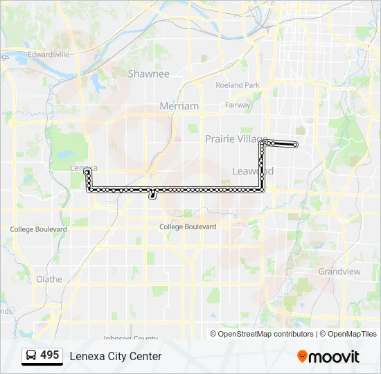 495 Bus Line Map