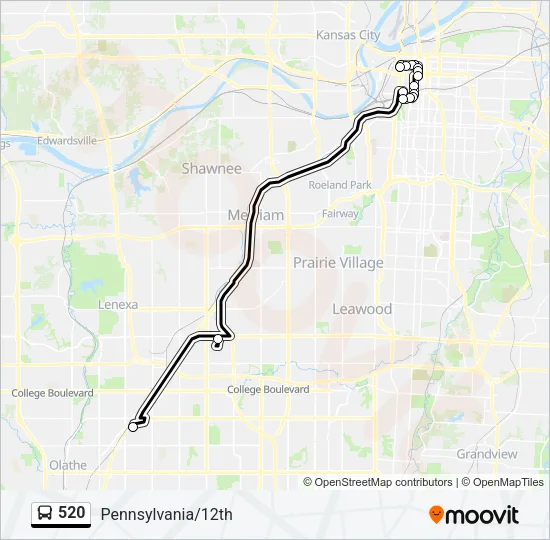 520 Bus Line Map
