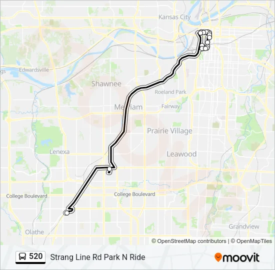 520 Bus Line Map
