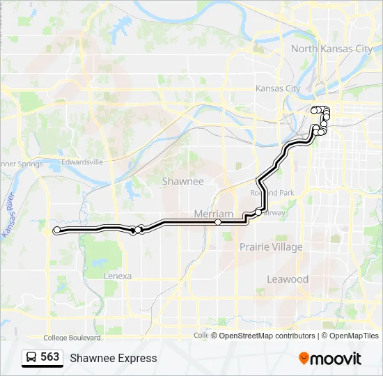 563 Bus Line Map