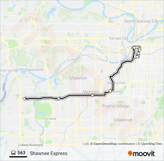 563 Bus Line Map