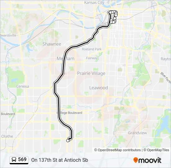 569 Bus Line Map