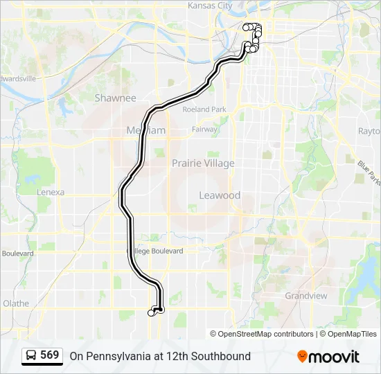 569 Bus Line Map
