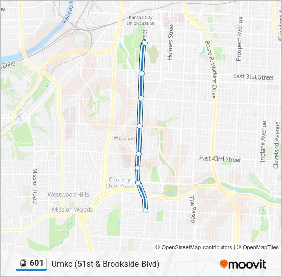 601 Light Rail Line Map