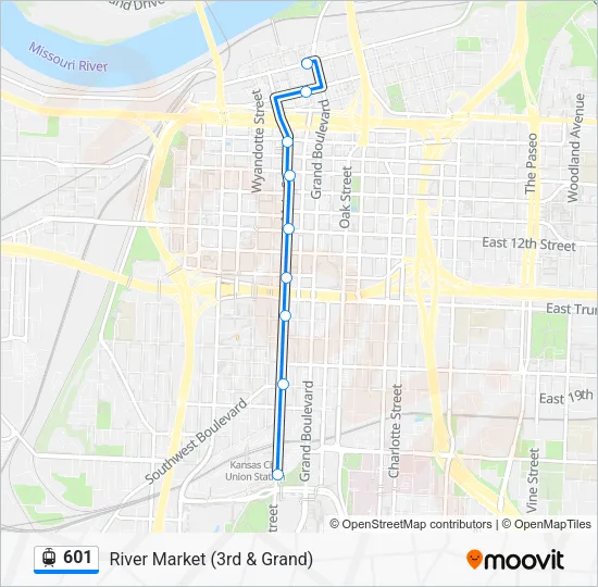 601 Light Rail Line Map