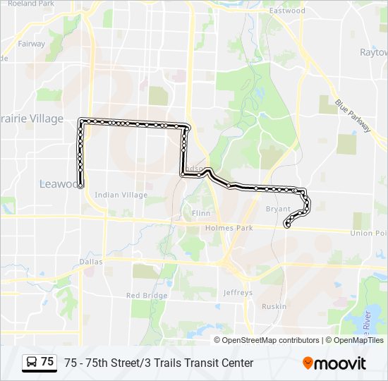 75 bus Line Map