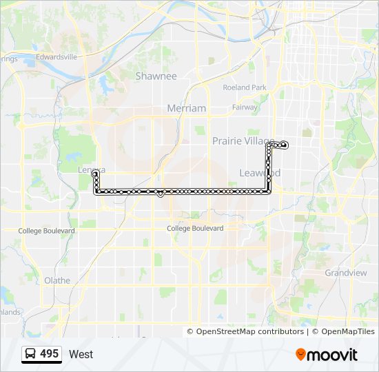 Mapa de 495 de autobús