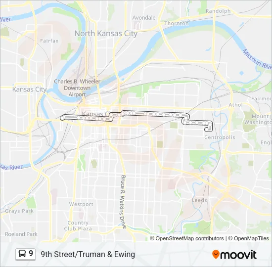 9 Bus Line Map