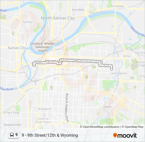 9 Bus Line Map