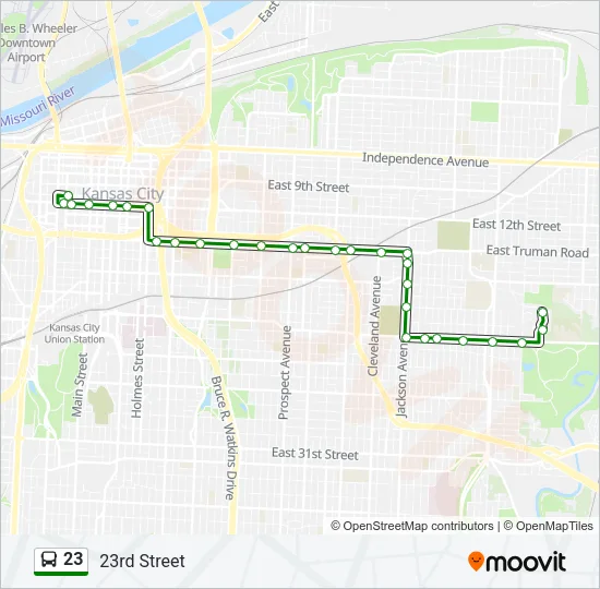 23 Bus Line Map