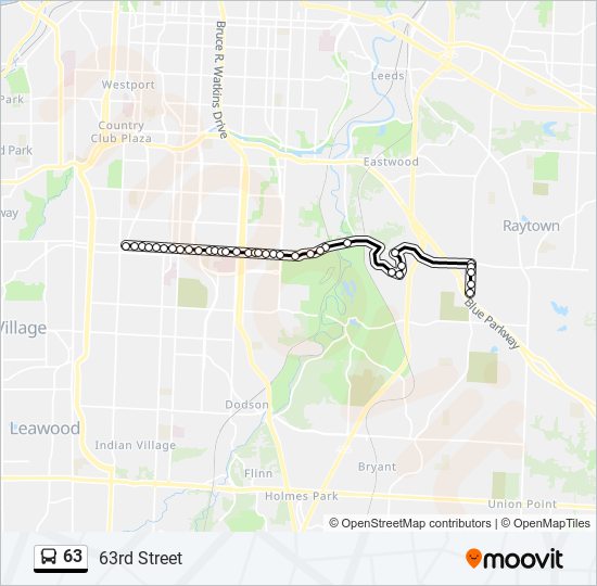 Mapa de 63 de autobús