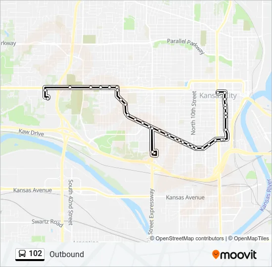 102 Bus Line Map