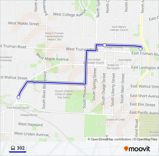 302 Bus Line Map