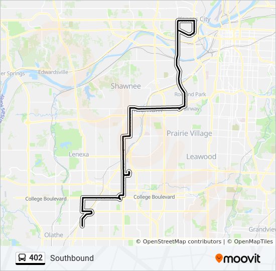 Mapa de 402 de autobús