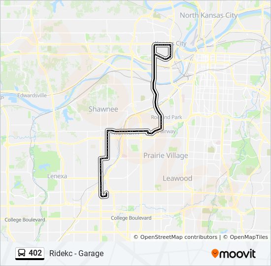 Mapa de 402 de autobús