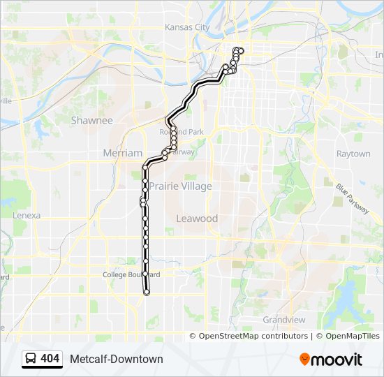 404 bus Line Map