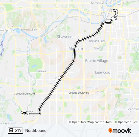 519 bus Line Map