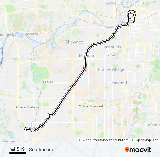 519 bus Line Map