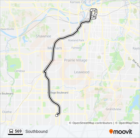 569 bus Line Map