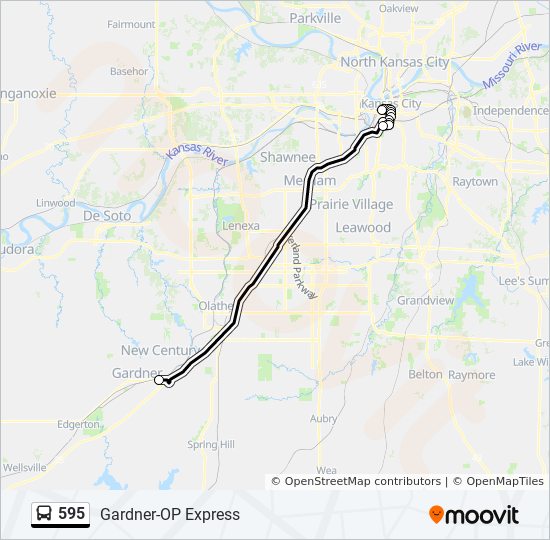 595 bus Line Map