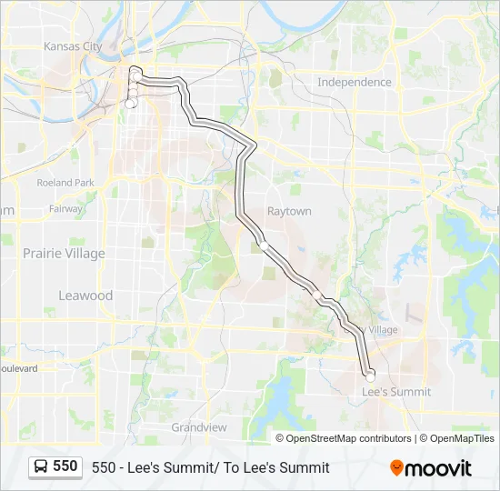 550 Bus Line Map