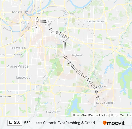 550 Bus Line Map
