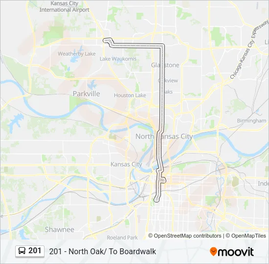 201 Bus Line Map