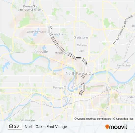 201 Bus Line Map