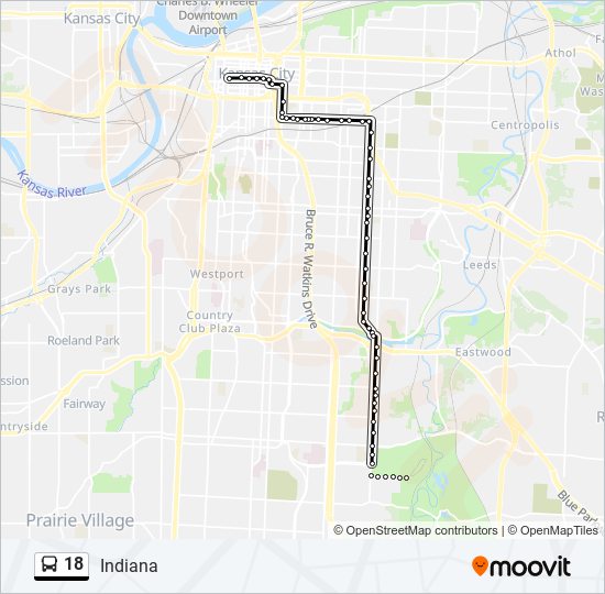 18 bus Line Map