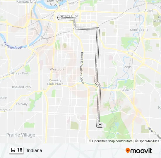 18 Bus Line Map