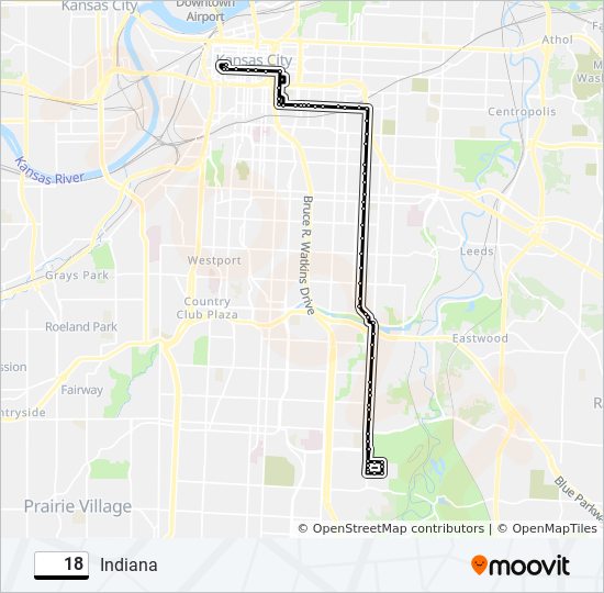 Mapa de 18 de autobús