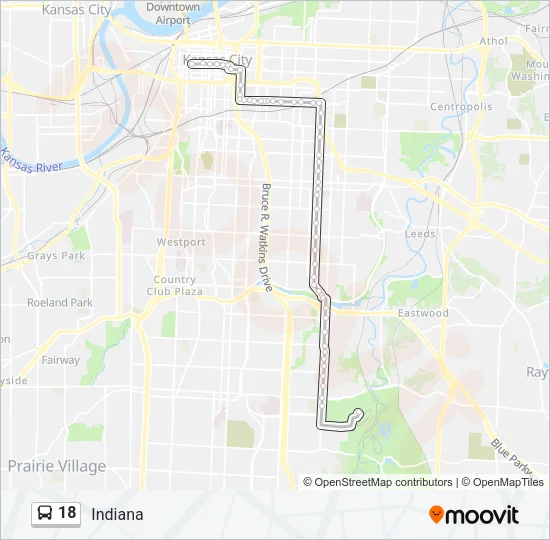 18 Bus Line Map