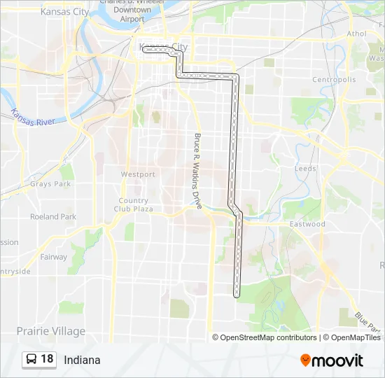18 Bus Line Map