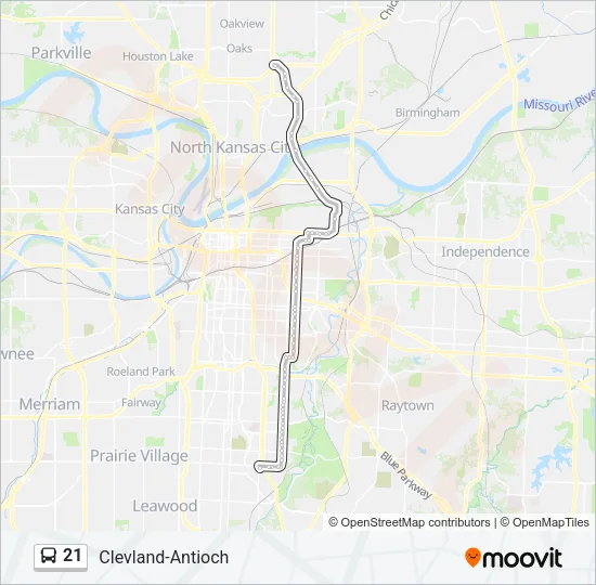 21 Bus Line Map