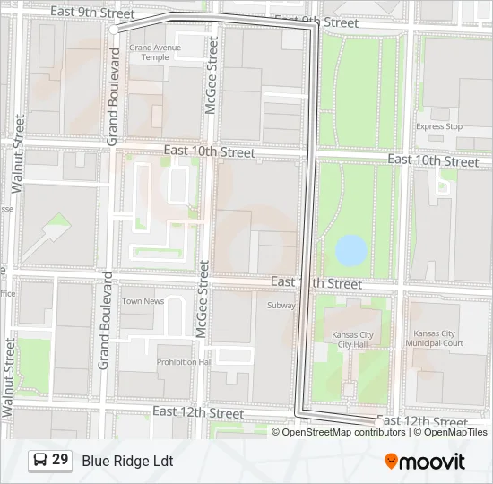 29 Bus Line Map