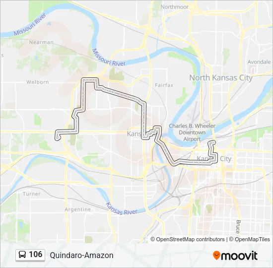 106 Bus Line Map