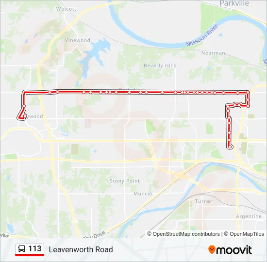 113 Bus Line Map