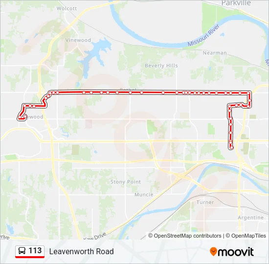 113 Bus Line Map