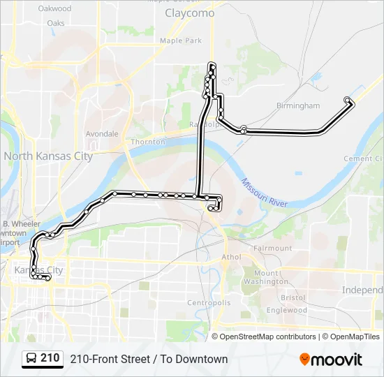 210 Bus Line Map
