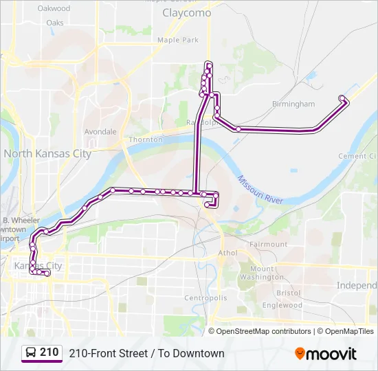 210 Bus Line Map